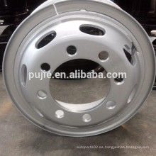 Tubeless 22.5x8.25 Silver Oil Rueda de acero para camiones de servicio pesado